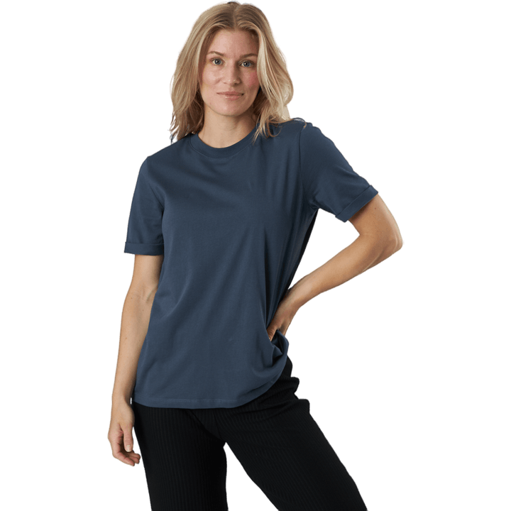 Pcria Ss Fold Up Solid Tee Noo Ombre Blue