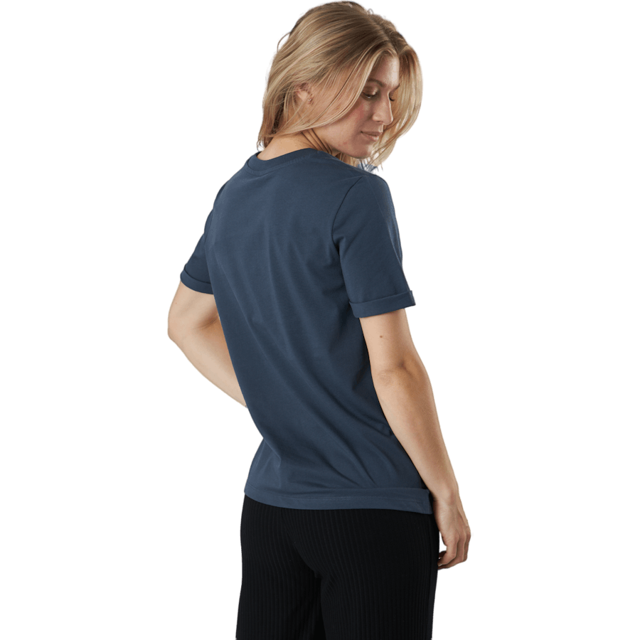 Pcria Ss Fold Up Solid Tee Noo Ombre Blue