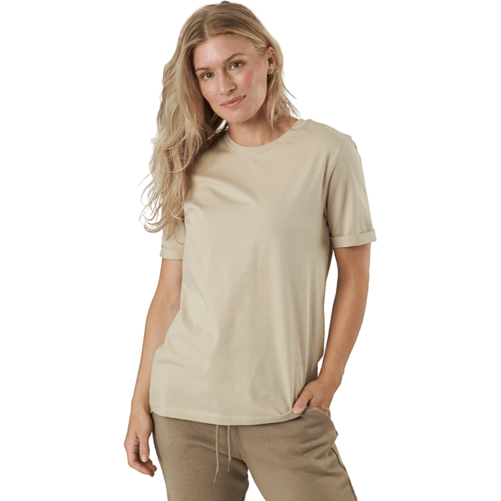 Pcria Ss Fold Up Solid Tee Noo White Pepper