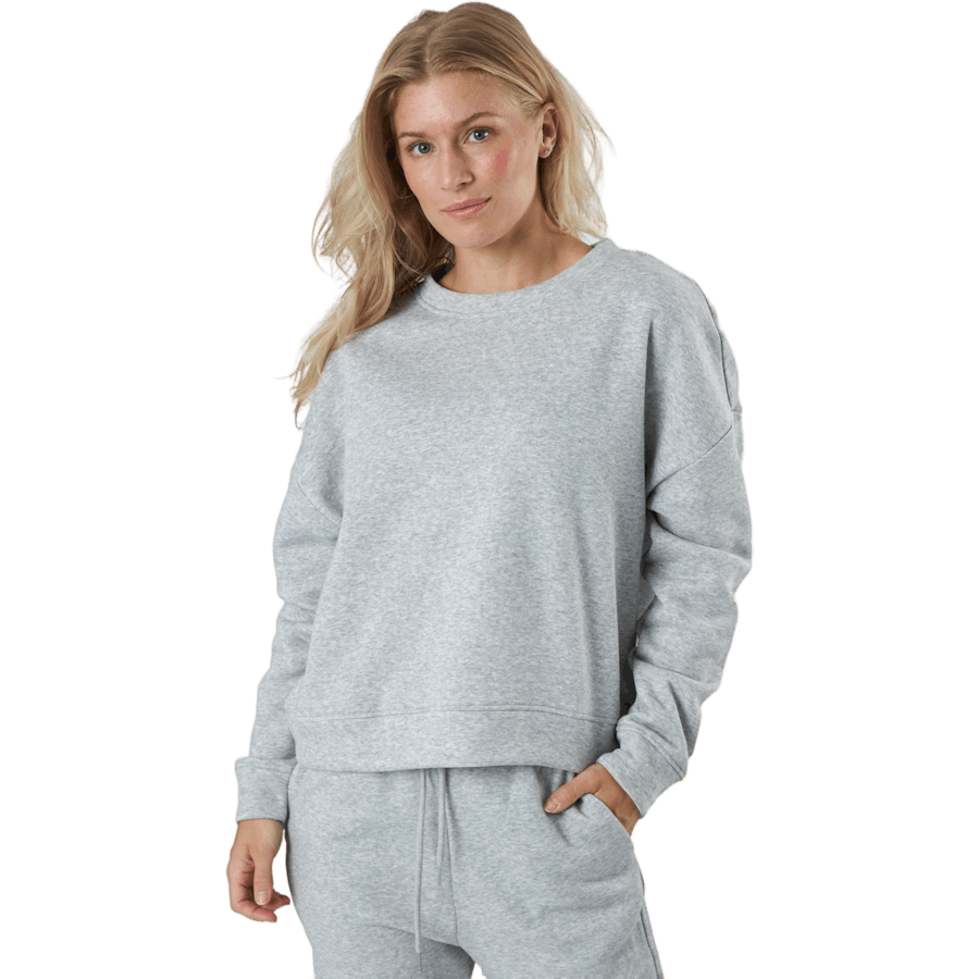 Pcchilli Ls Sweat Noos Bc Light Grey Melange
