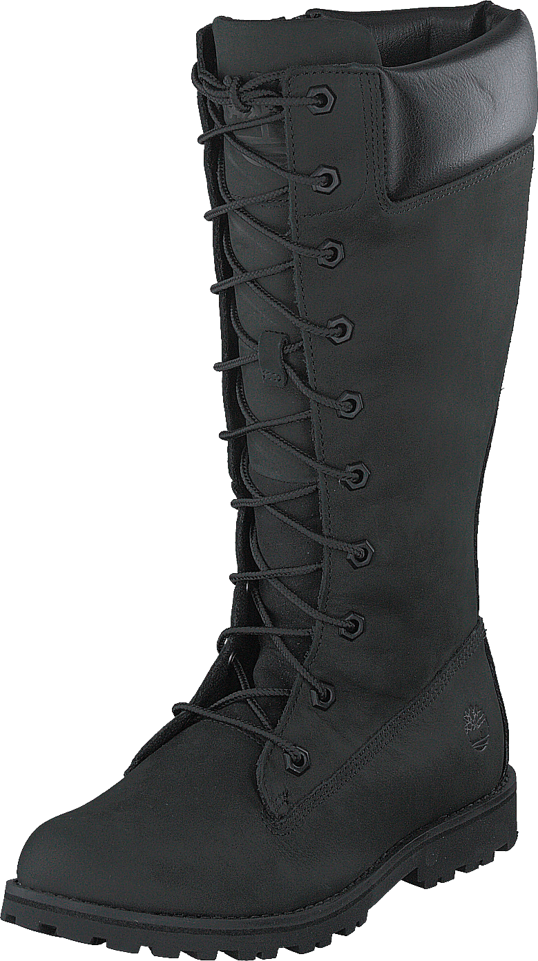 Dívky Classic Tall Lace Up Wit Black