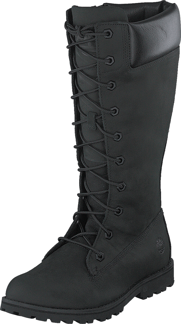 Dívky Classic Tall Lace Up Wit Black