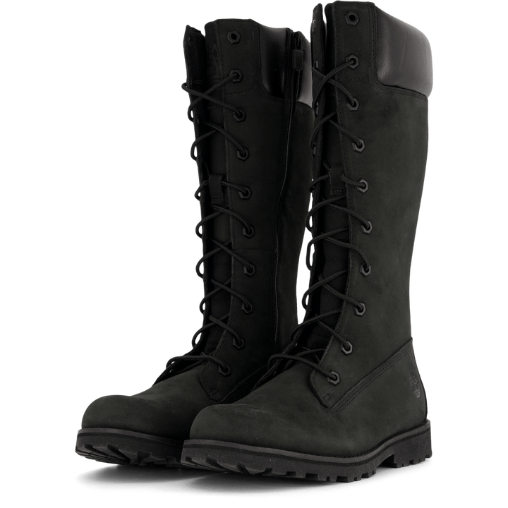 Girls Classic Tall Lace Up Wit Black