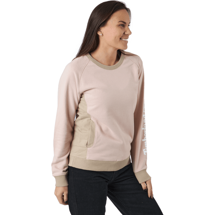 Linear Logo Sleeve Crew Cameo Rose