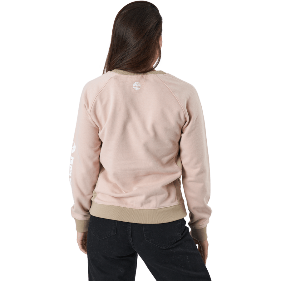Linear Logo Sleeve Crew Cameo Rose