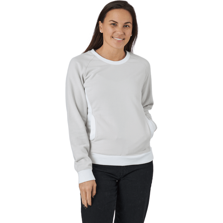 Linear Logo Sleeve Crew White Sand