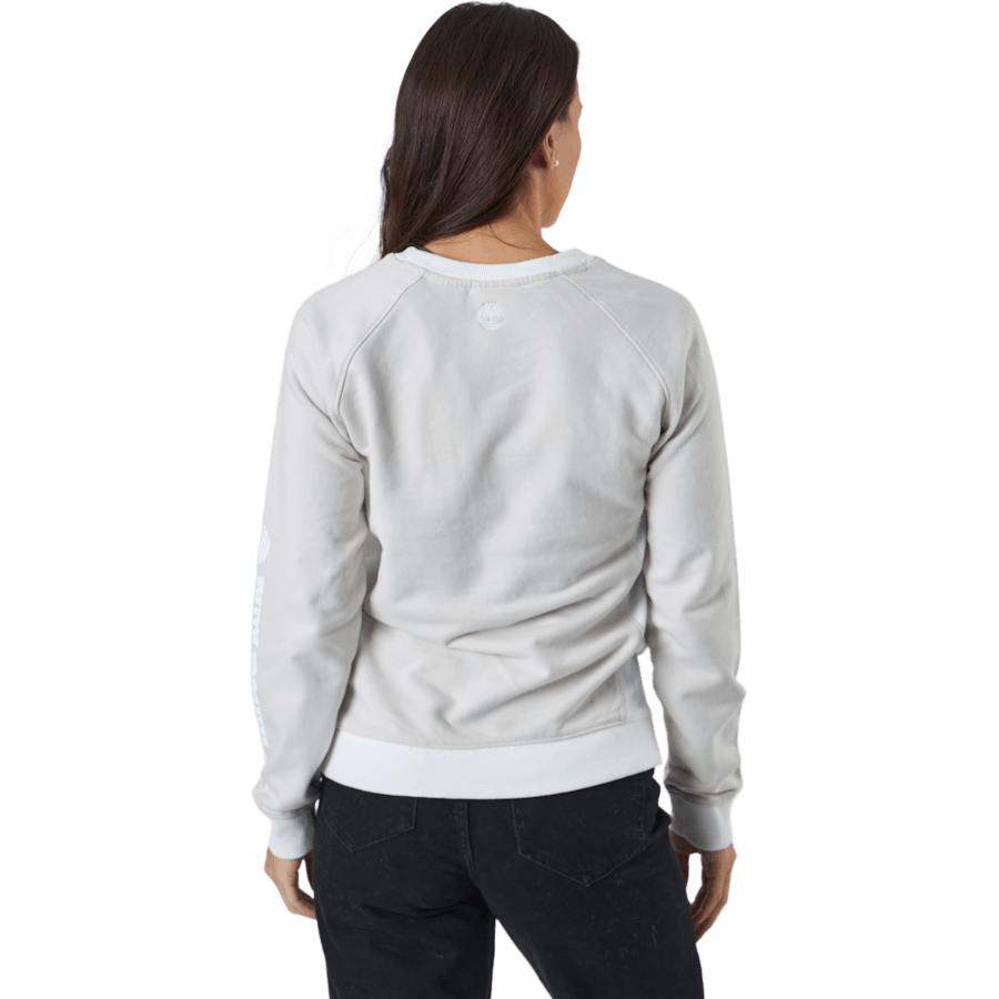 Linear Logo Sleeve Crew White Sand