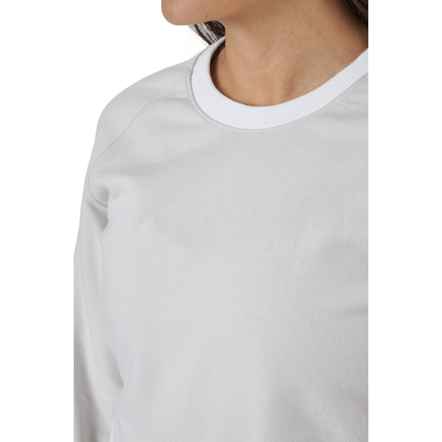 Linear Logo Sleeve Crew White Sand