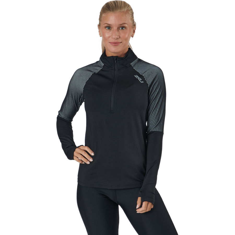 Light Speed 1/2 Zip Black/silver Reflective