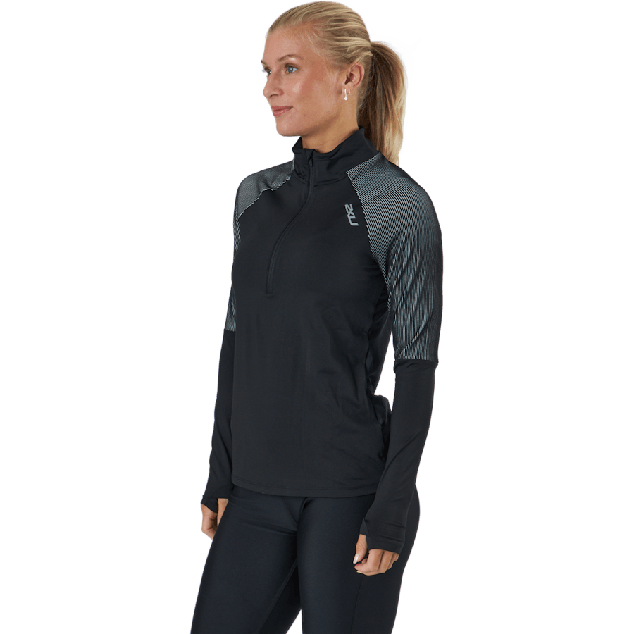 Light Speed 1/2 Zip Black/silver Reflective