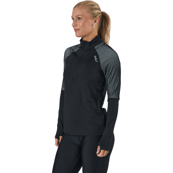 Light Speed 1/2 Zip Black/silver Reflective