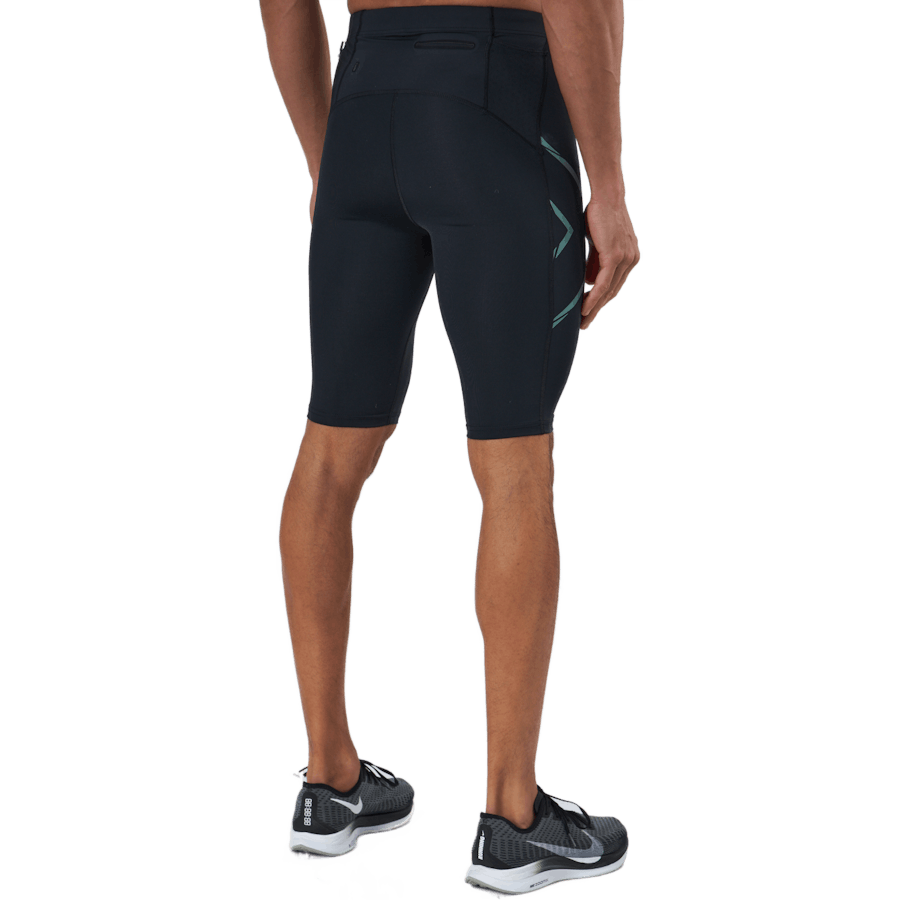Light Speed Compression Short Svart/silver Sage Reflekterande