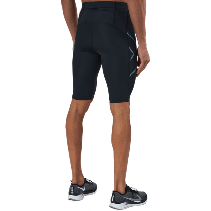 Light Speed Compression Short Svart/silver Sage Reflekterande
