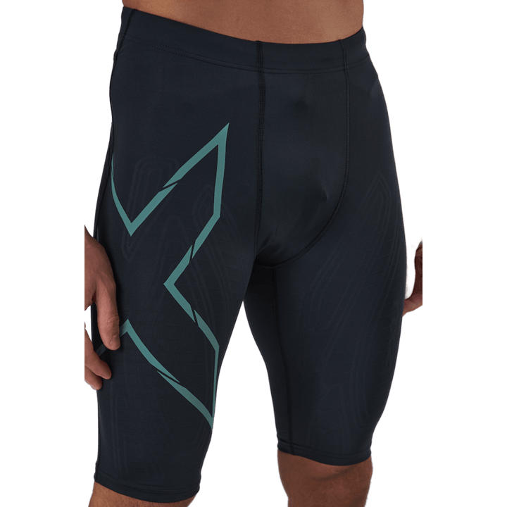 Light Speed Compression Short Svart/silver Sage Reflekterande