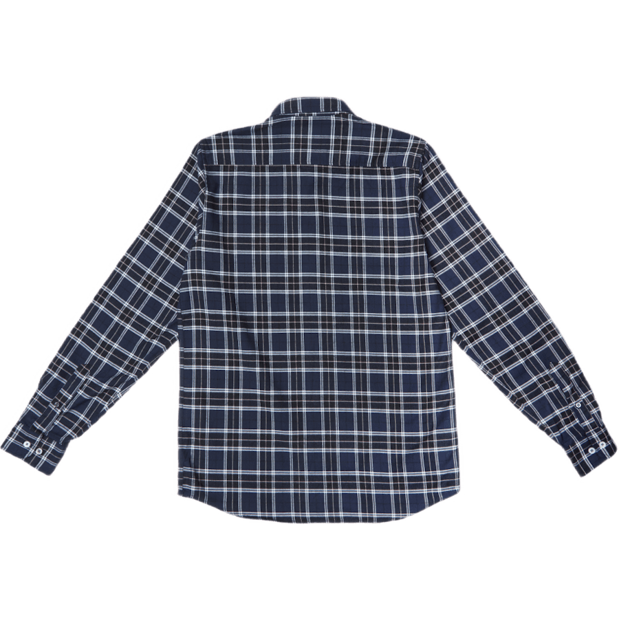 Anton Gebürstetes Flanellkaro Dunkelmarine