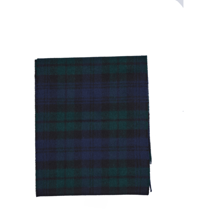 Moon Checked Lambswool Scarf Black Watch Check