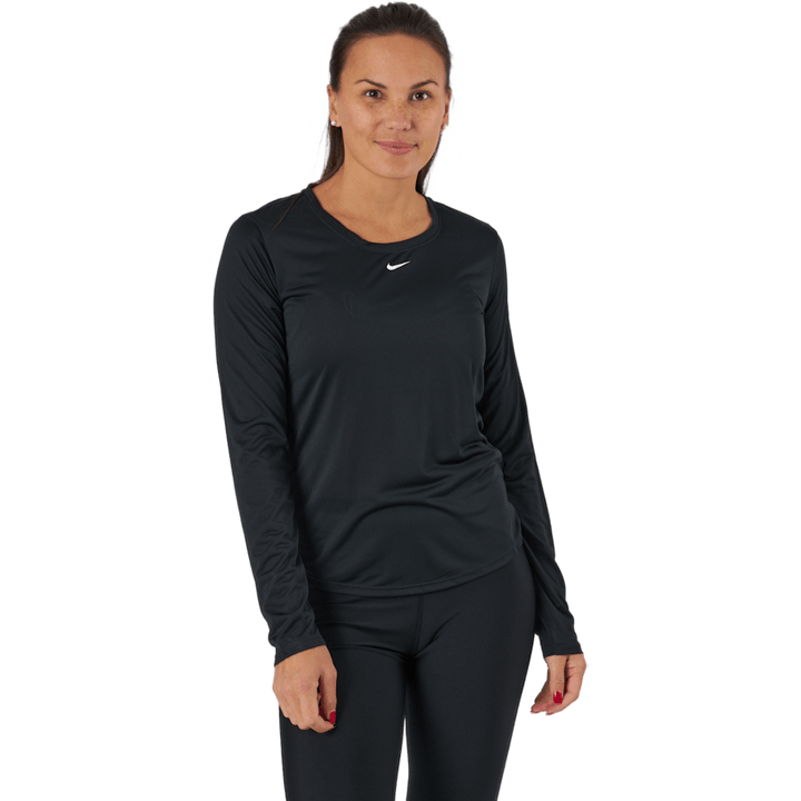 "Dri-FIT One" standartinė moteriška striukė ilgomis rankovėmis BLACK/WHITE