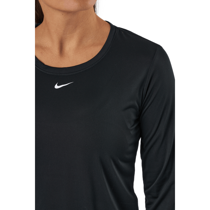 "Dri-FIT One" standartinė moteriška striukė ilgomis rankovėmis BLACK/WHITE