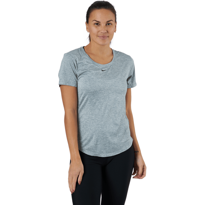 Haut à manches courtes Dri-FIT One pour femme, coupe standard, gris particule/hauteur/noir