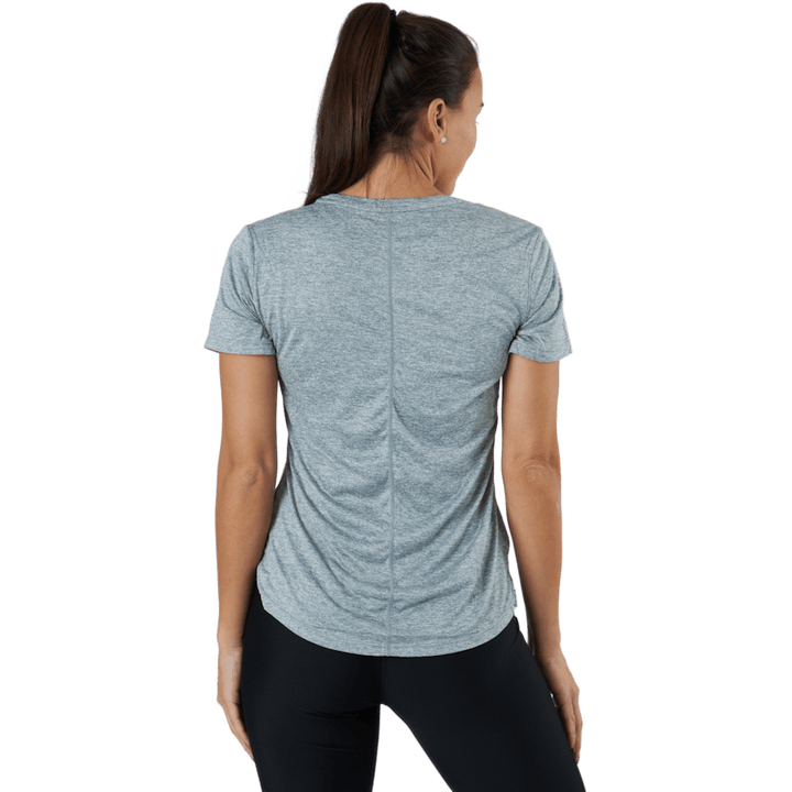 Haut à manches courtes Dri-FIT One pour femme, coupe standard, gris particule/hauteur/noir