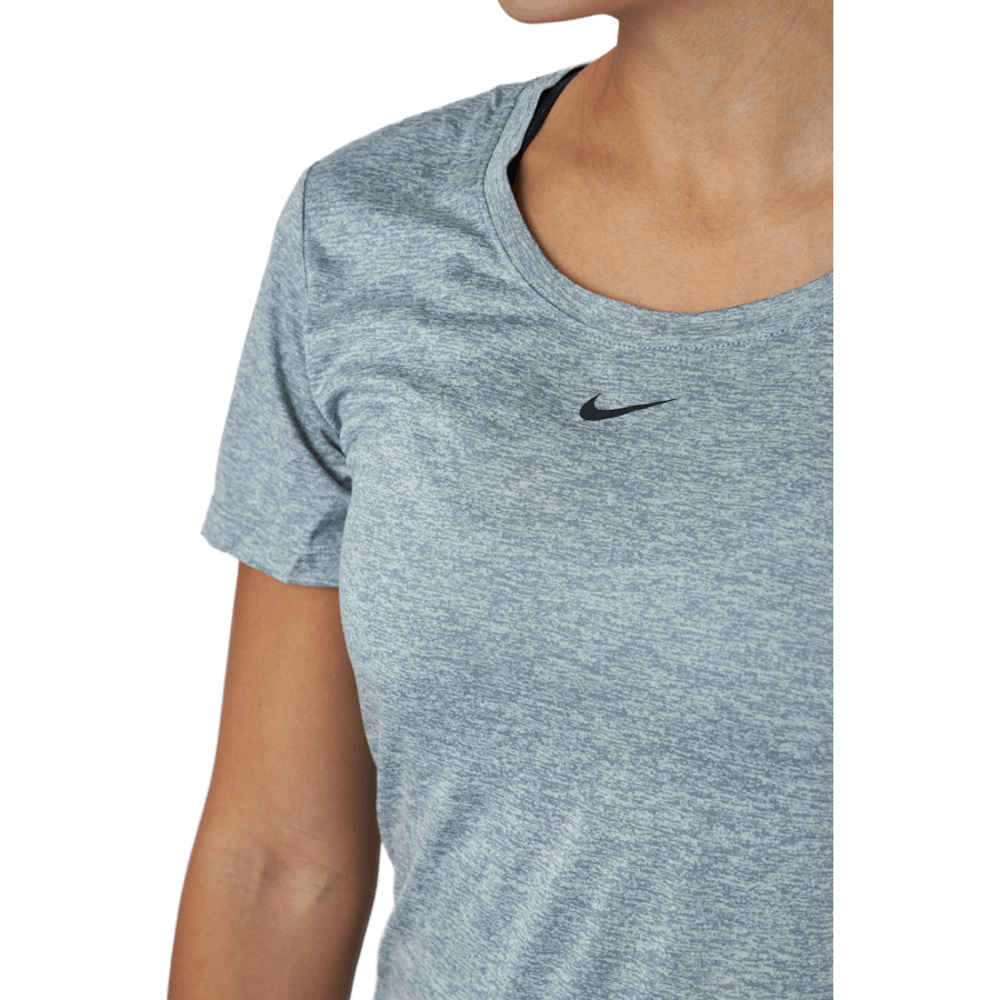 Haut à manches courtes Dri-FIT One pour femme, coupe standard, gris particule/hauteur/noir
