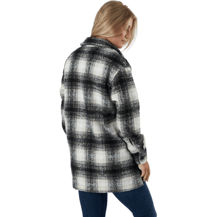 Onlallison Check Shacket Otw Pumice Stone