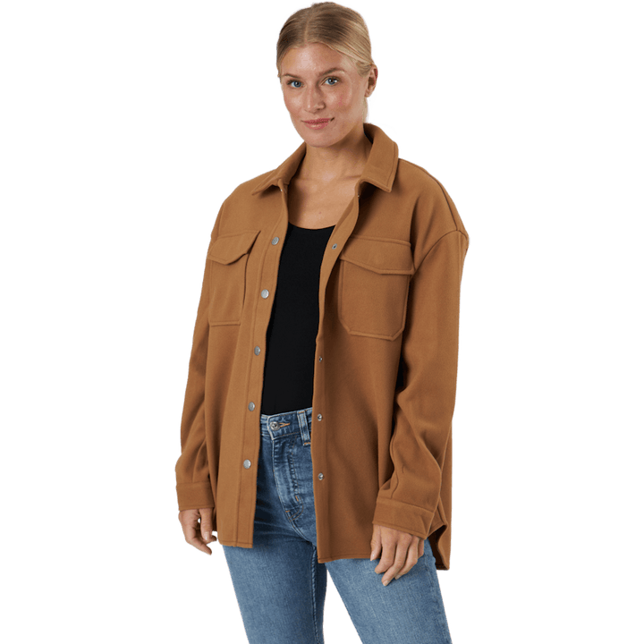 Onlmaci L/s Shacket Pnt Toasted Coconut