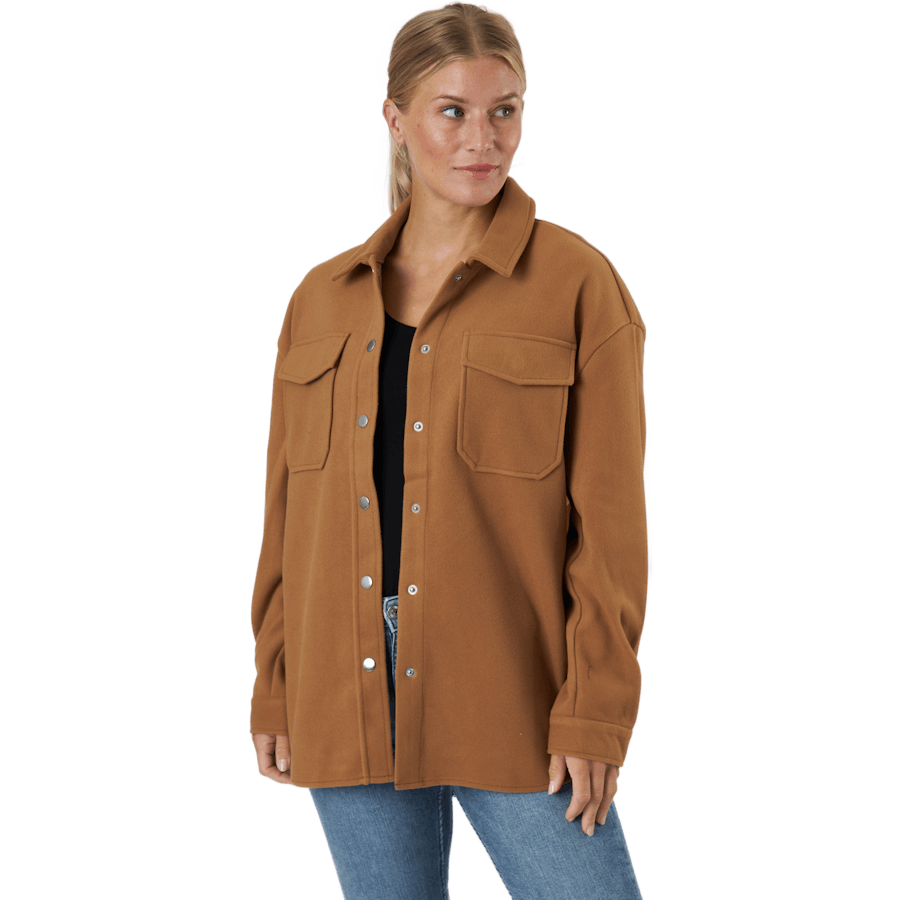 Onlmaci L/s Shacket Pnt Toasted Coconut
