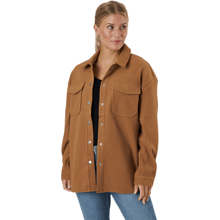 Onlmaci L/s Shacket Pnt Toasted Coconut