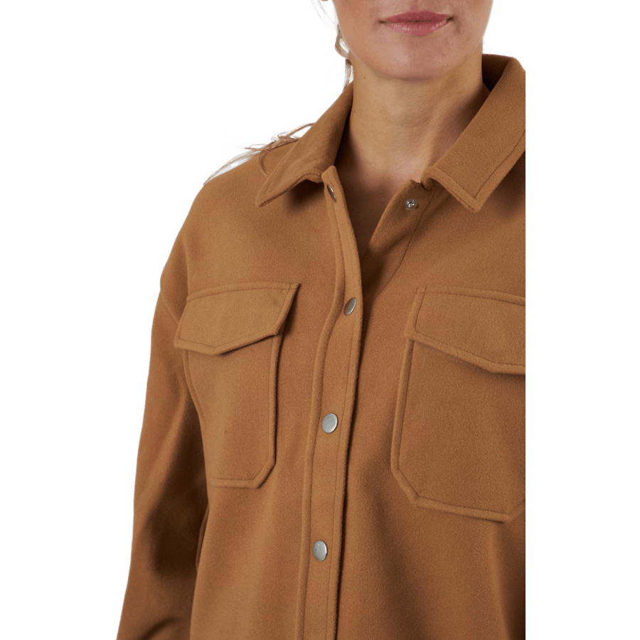 Onlmaci L/s Shacket Pnt Toasted Coconut