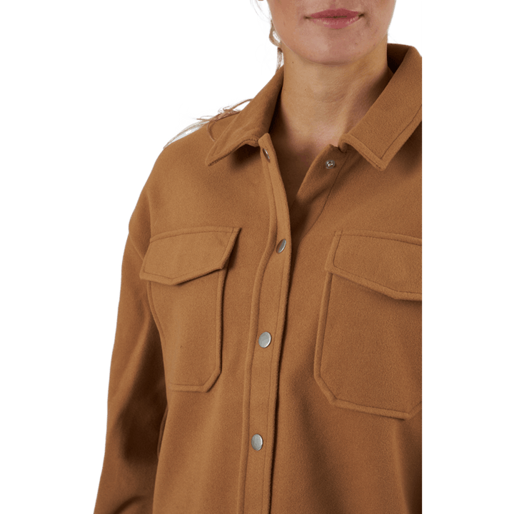 Onlmaci L/s Shacket Pnt Toasted Coconut