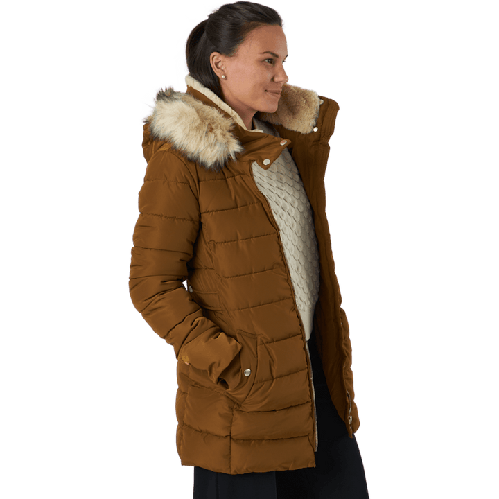 Onlcamilla Hood Fur Coat Otw Breen