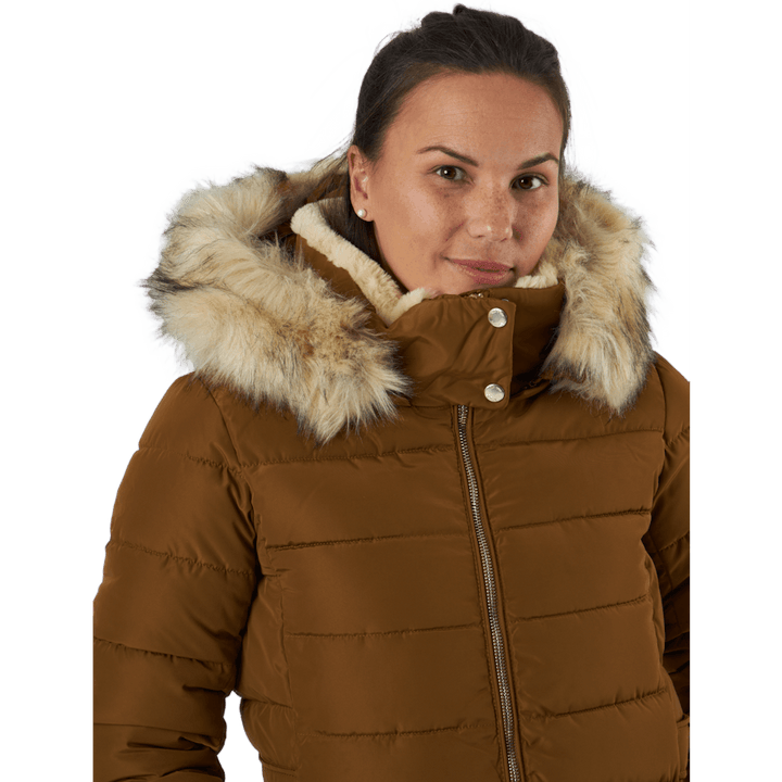Onlcamilla Hood Fur Coat Otw Breen