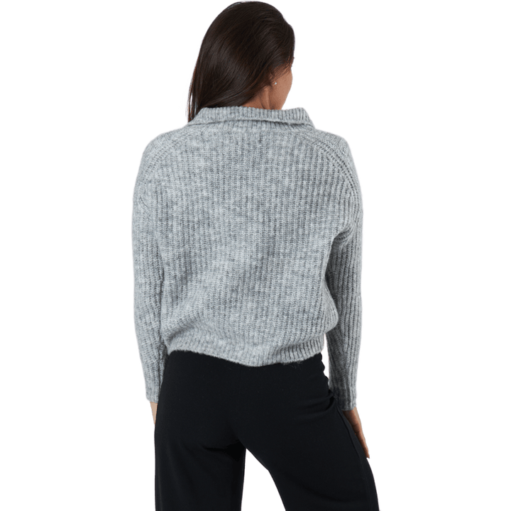 Onlemily Life L/s Zip Pullover Light Grey Melange