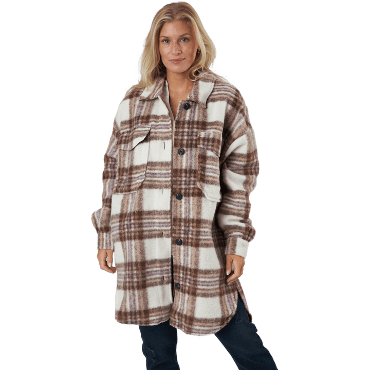 Onlrosa Long Shacket Cc Otw Apple Butter