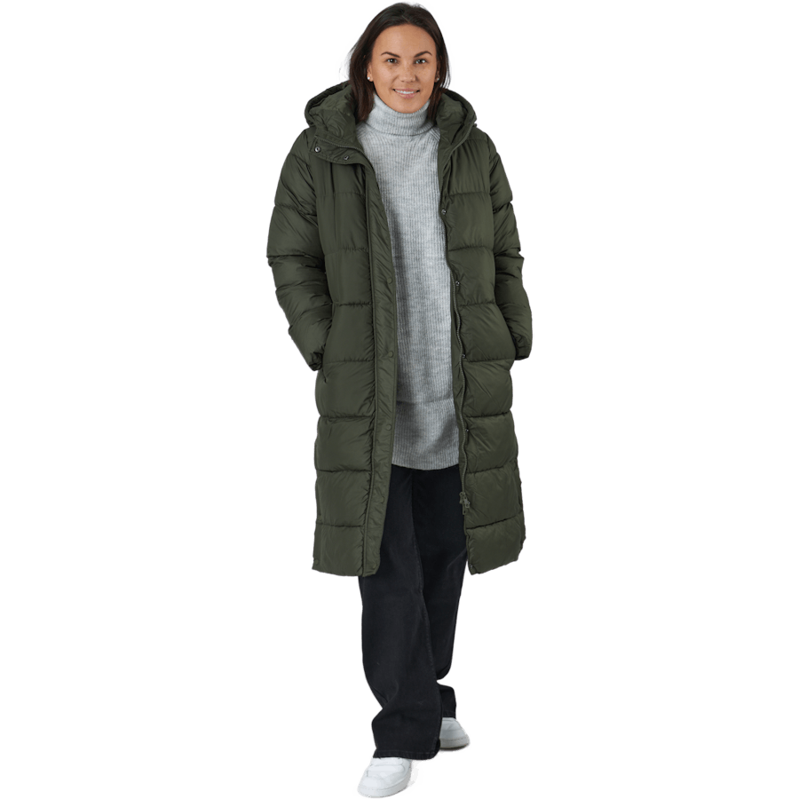 Onlcammie Long Quilted Coat Ot Forest Night