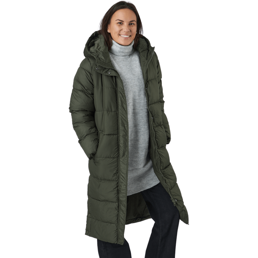 Onlcammie Long Quilted Coat Ot Forest Night