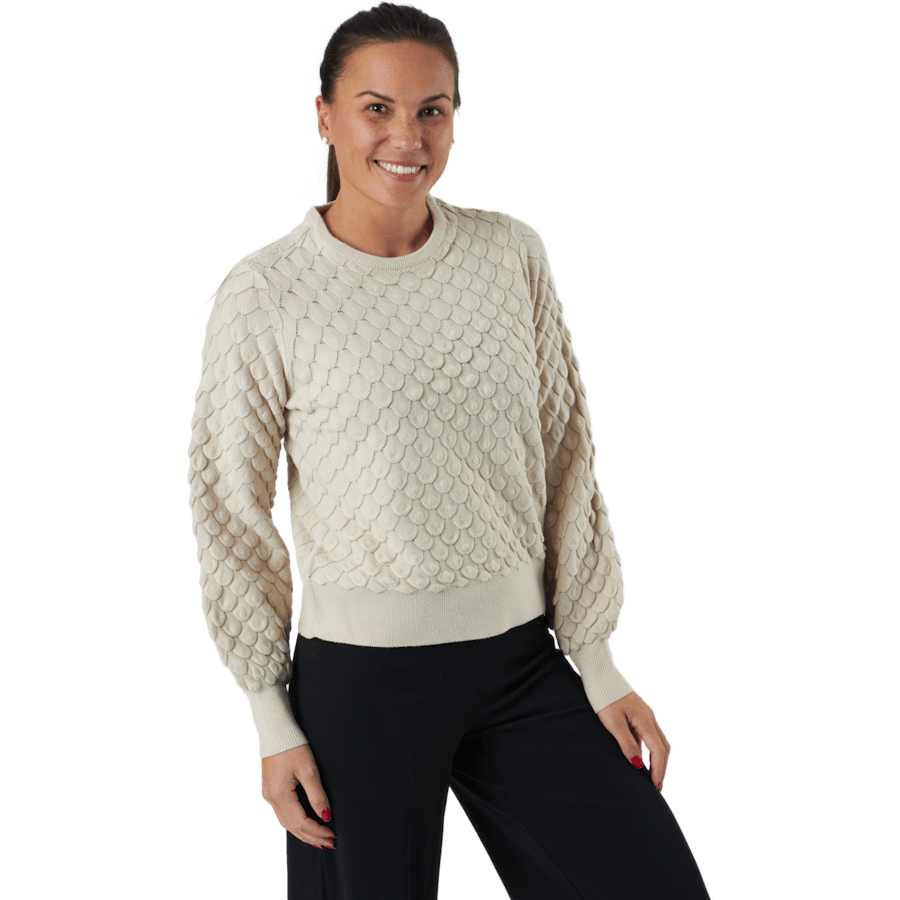 Onlgilja L/s Pullover Knt Pumice Stone