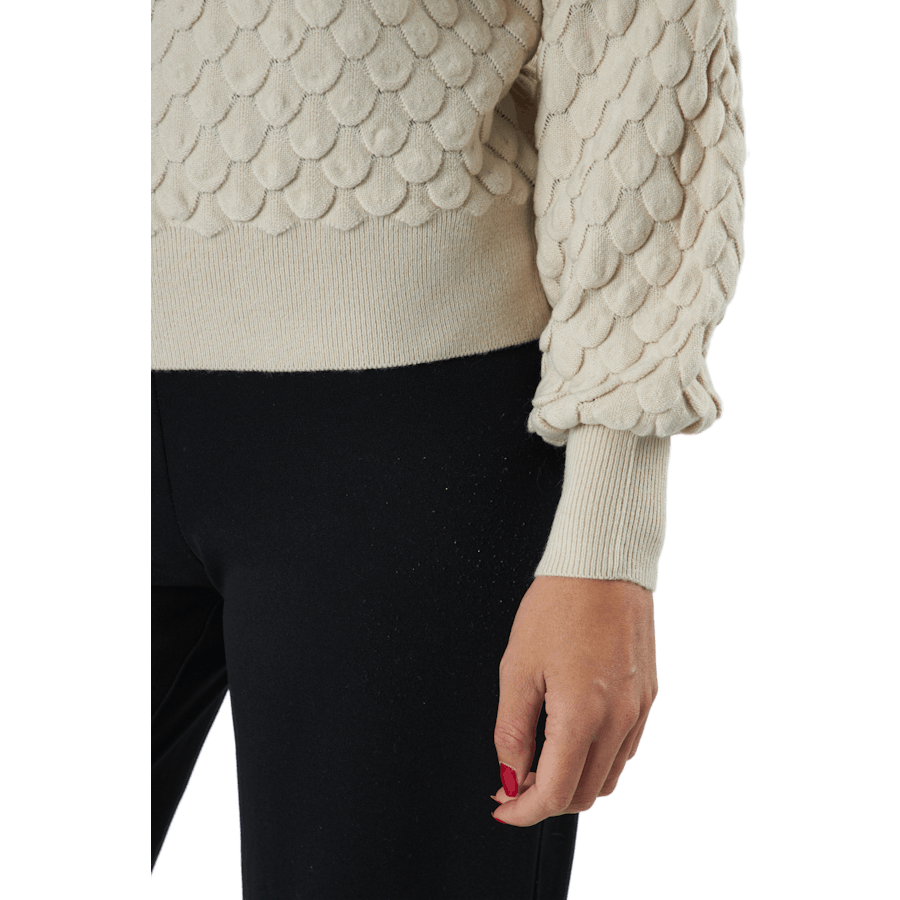 Onlgilja L/s Pullover Knt Pumice Stone