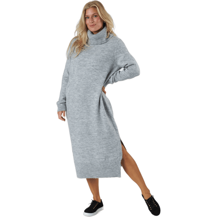 Onlbrandie L/s Roll Neck Dress Light Grey Melange