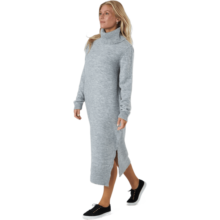 Onlbrandie L/s Roll Neck Dress Light Grey Melange