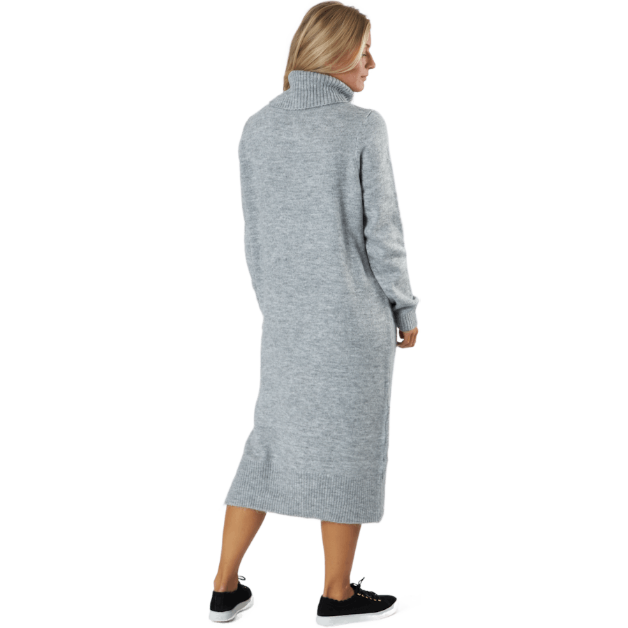 Onlbrandie L/s Roll Neck Dress Light Grey Melange