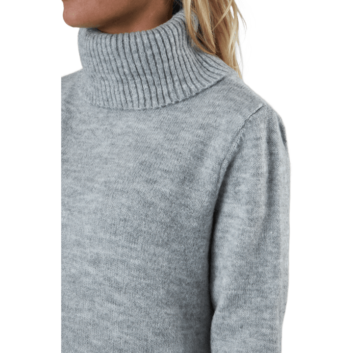 Onlbrandie L/s Roll Neck Dress Light Grey Melange