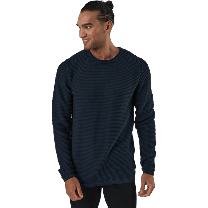 Jjewind Knit Crew Neck Navy Blazer