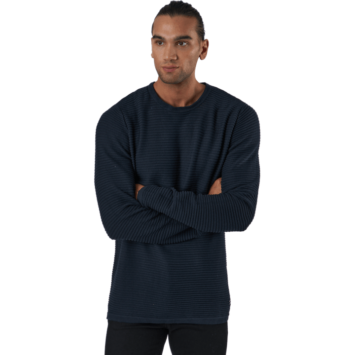 Jjewind Knit Crew Neck Navy Blazer