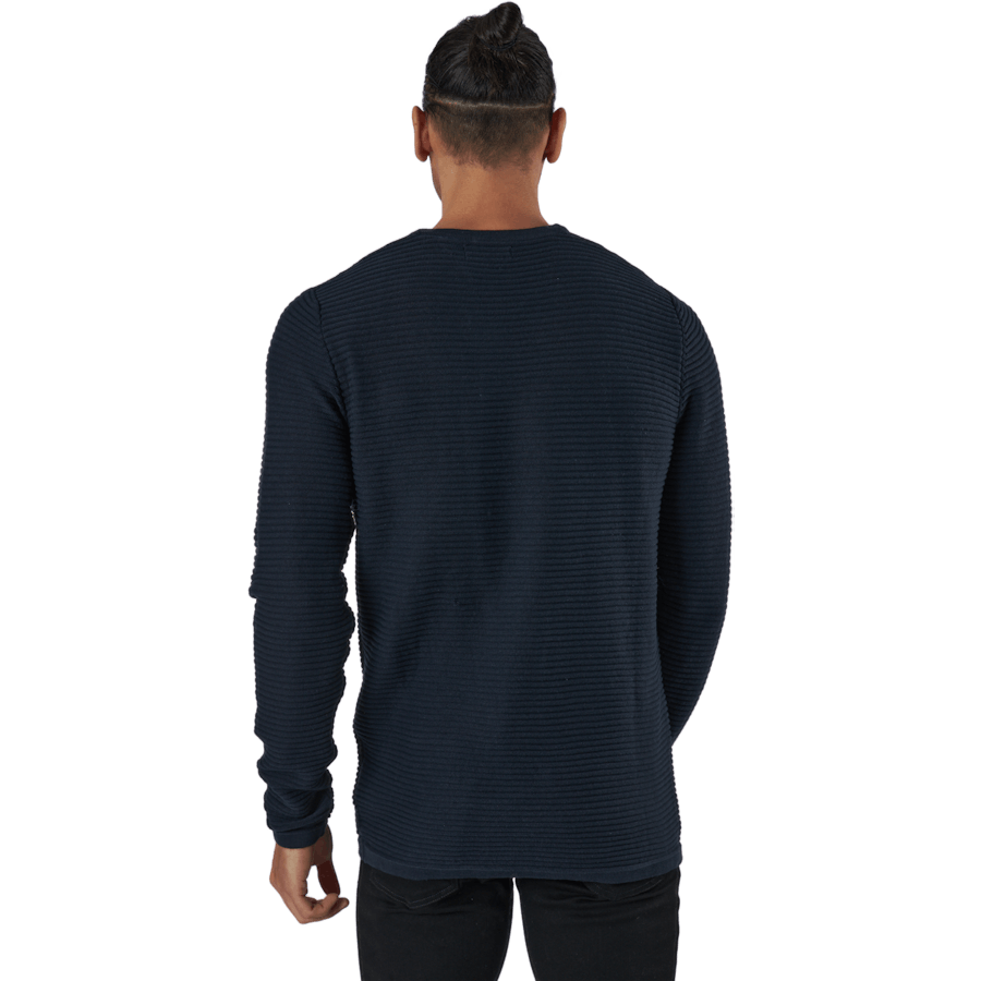 Jjewind Knit Crew Neck Navy Blazer
