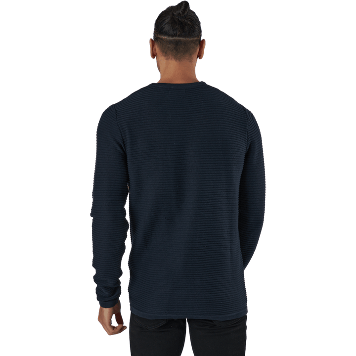 Jjewind Knit Crew Neck Navy Blazer