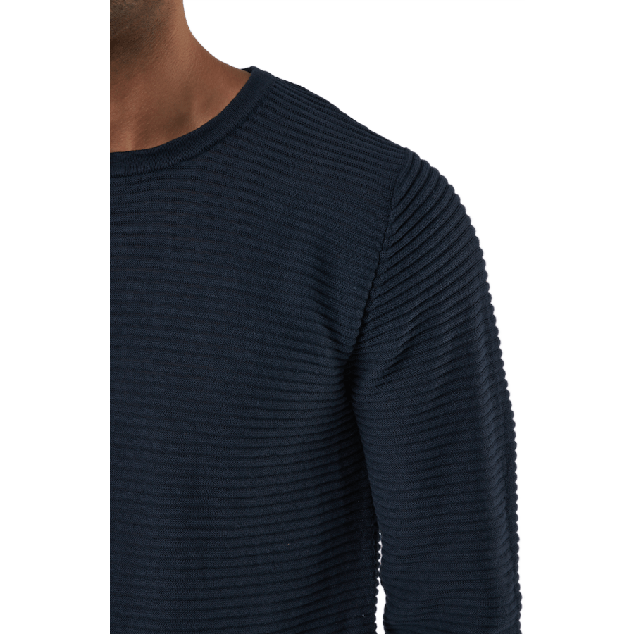 Jjewind Knit Crew Neck Navy Blazer