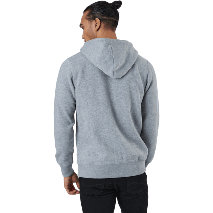Jjesoft Basic Sweat Zip Hood Light Grey Melange