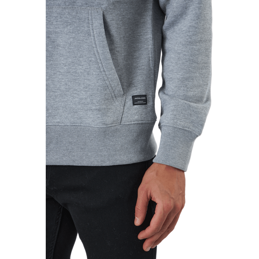 Jjesoft Basic Sweat Zip Hood Light Grey Melange